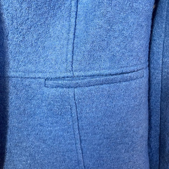 Talbots Blue Boiled Wool Jacket Blazer Size 2 - Picture 7 of 12